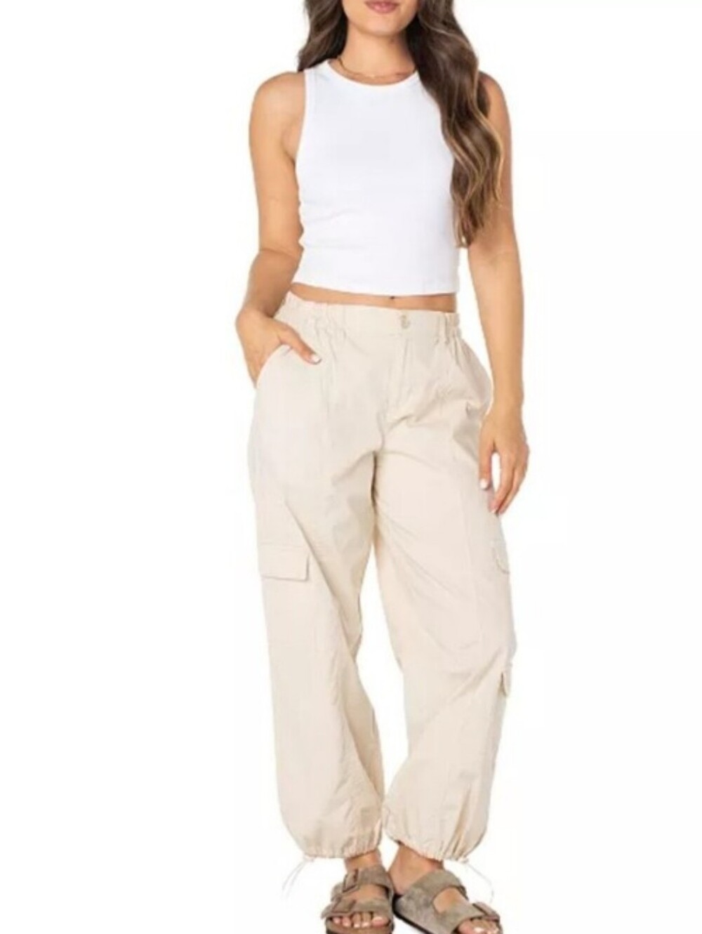 Celebrity Pink Balloon Cotton Cargo Black Pants, Women's Size XL, Trendy